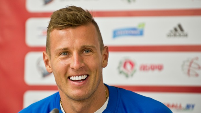 Ján Ďurica na tlačovej konferencii pred zápasom s Bieloruskom.