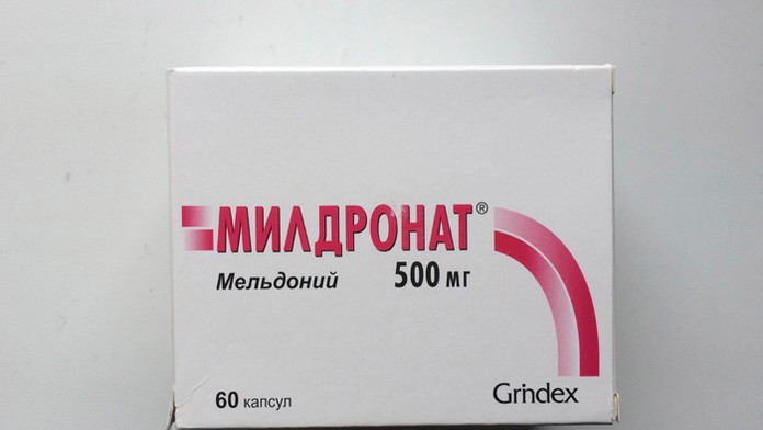 Tabletové balenie lieku Meldonium, známeho aj ako Mildronate v Moskve.