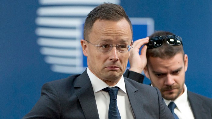 Maďarský minister zahraničných vecí  Péter Szijjártó.