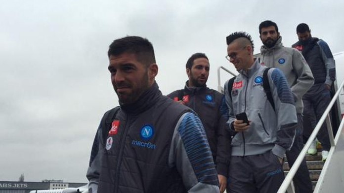 Marek Hamšík po prílete do Prahy.