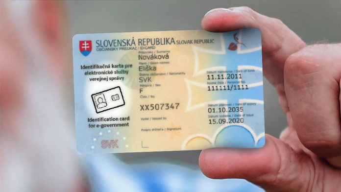 Vzor občianskeho preukazu pre seniorov a deti.