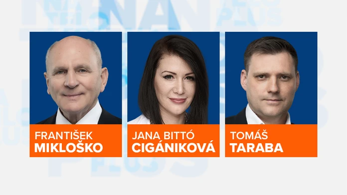 František Mikloško, Jana Bittó Cigániková a Tomáš Taraba.