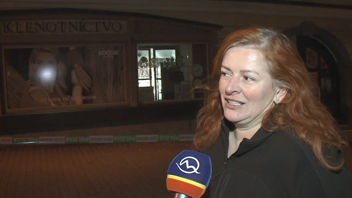 Majiteľka vykradnutého klenotníctva.