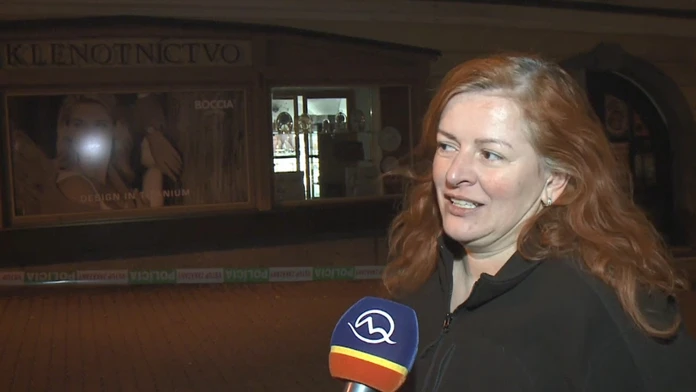 Majiteľka vykradnutého klenotníctva.