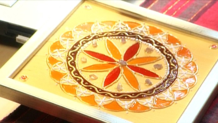 Mandala, ktorú vyrobil Ľubo Slejzák.  