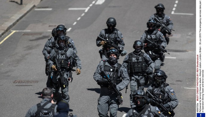 Protiteroristické cvičenie v Londýne