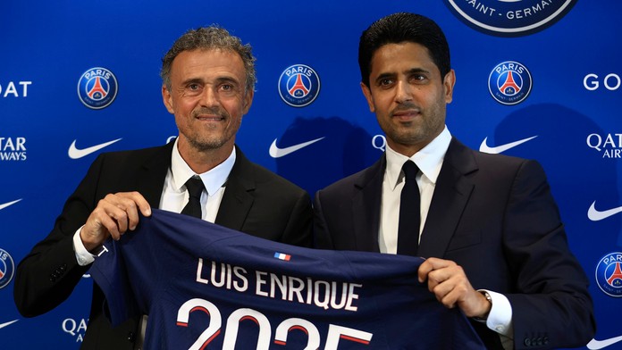 Luis Enrique a prezident PSG Nasser Al-Khelaifi
