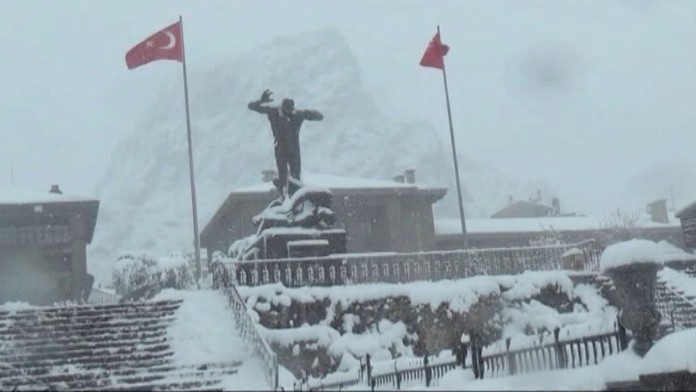 V Turecku nasnežilo.