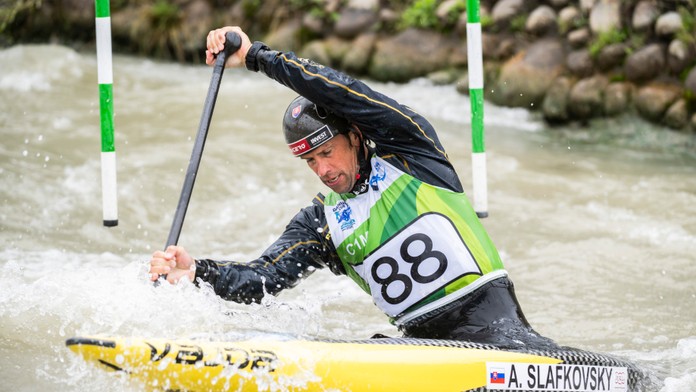 Alexander Slafkovský počas finálovej jazdy v kategórii C1 na Majstrovstvách Slovenskej republiky 2023