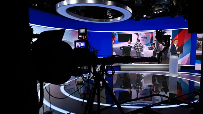 Prípravy volebnej noci na Markíze.