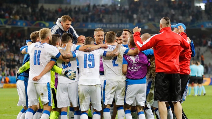 Radosť po víťazstve nad Ruskom.