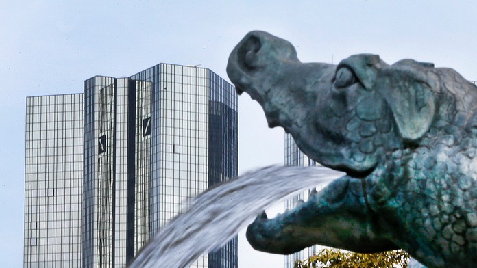 Sídlo nemeckej banky Deutsche Bank vo Frankfurte nad Mohanom. 