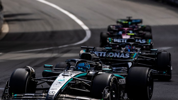 George Russell na Mercedese.