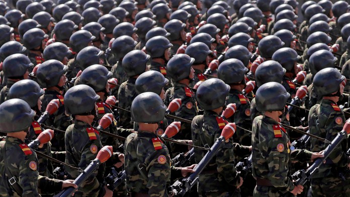 Vojenská prehliadka v KĽDR.