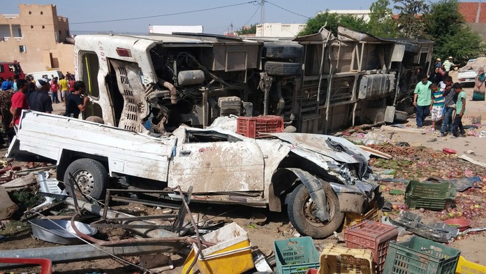 Záber z mieta nehody.