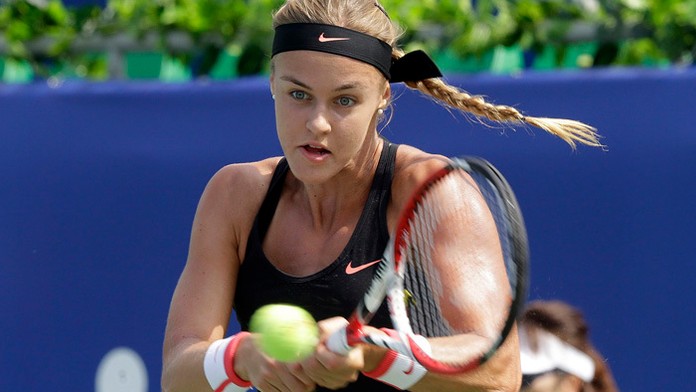  Anna Karolína Schmiedlová na turnaji v juhokórejskom Soule.