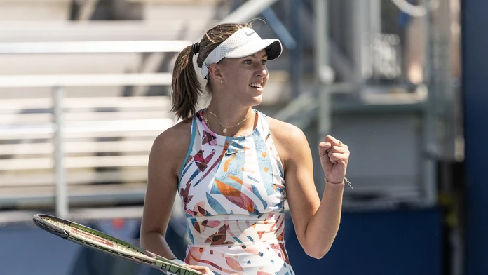 Renáta Jamrichová počas zápasu 1. kola juniorského US Open