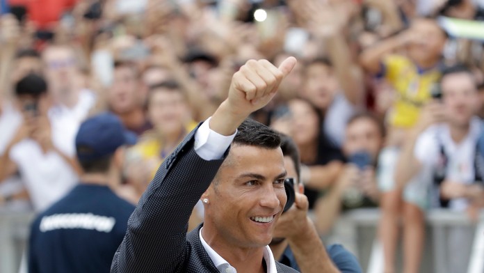 Cristiano Ronaldo po príchode do Turína.