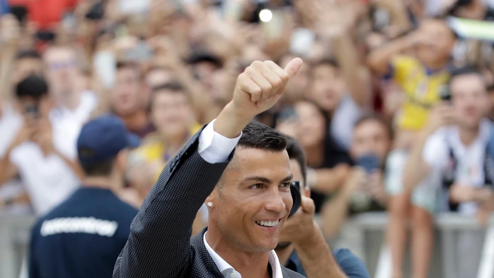 Cristiano Ronaldo po príchode do Turína.
