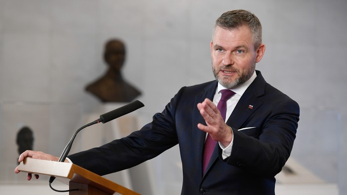 Na snímke predseda strany Hlas-SD Peter Pellegrini.