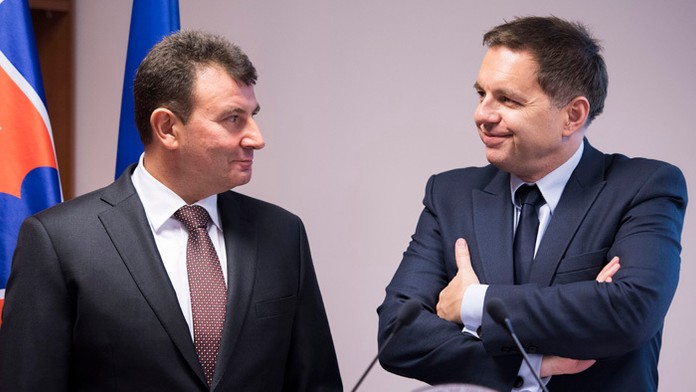 František Imrecze a Peter Kažimír na archívnej snímke.