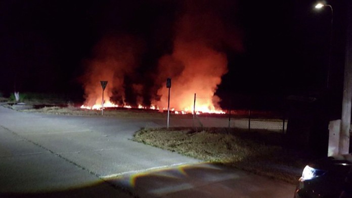 Požiar v Trnovci nad Váhom.