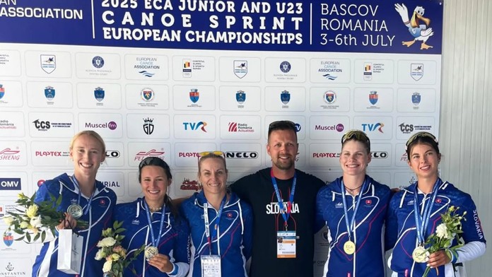Zlatý úspech Slovenska na ME do 23 rokov. Ženský štvorkajak na 500 metrov nenašiel konkurenciu