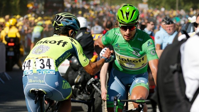 Oscar Gatto a Peter Sagan počas TdF 2016.