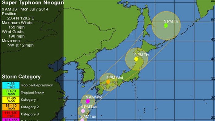 Juh Japonska zasiahne tajfún 