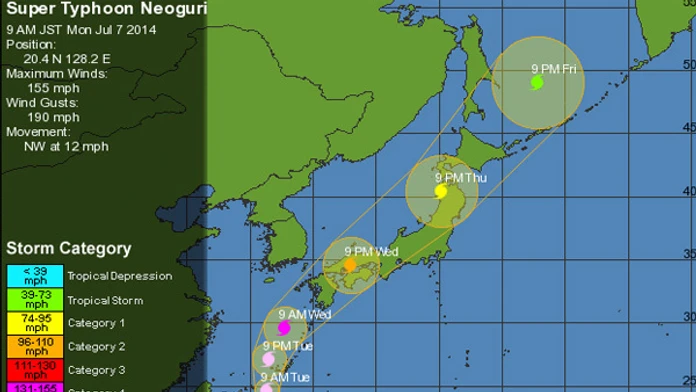 Juh Japonska zasiahne tajfún 