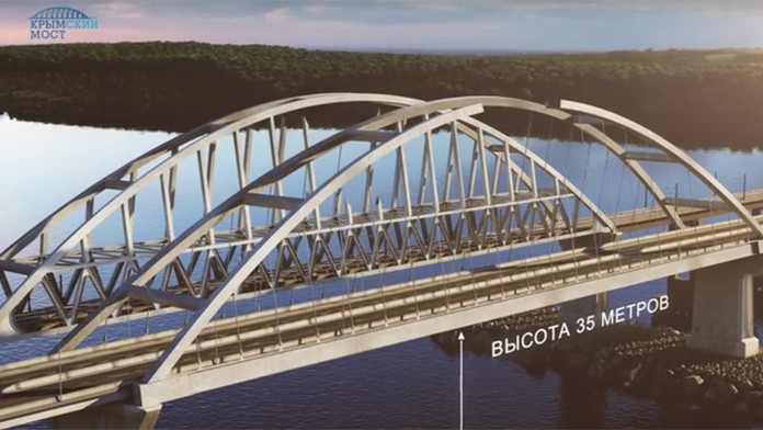 Vizualizácia Krymského mostu.