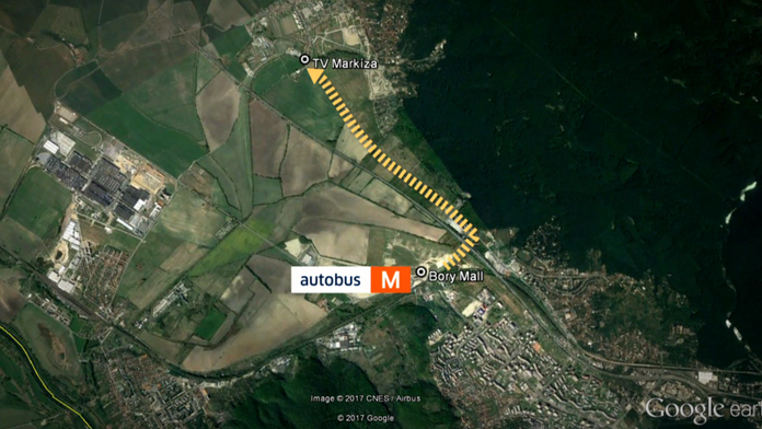 Kyvadlová doprava z Borry Mall.