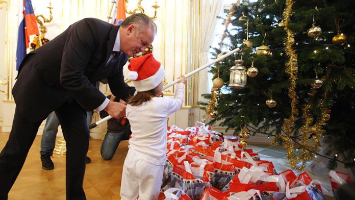 Prezident Andrej Kiska na Mikuláša.