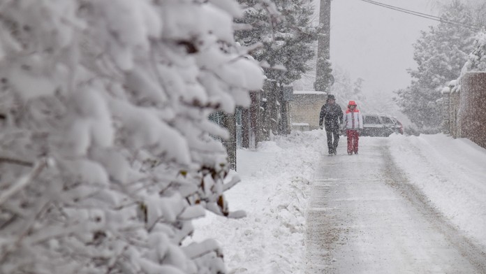 Sneh na bratislavskej Kolibe.