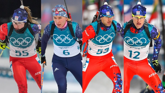 Slovenská mixovaná štafeta v Pjongčangu.