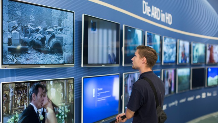 Výstava televízorov - ilustračná foto