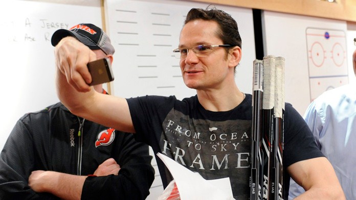 Český ľavý krídelník hokejového klubu NHL New Jersey Devils Patrik Eliáš.