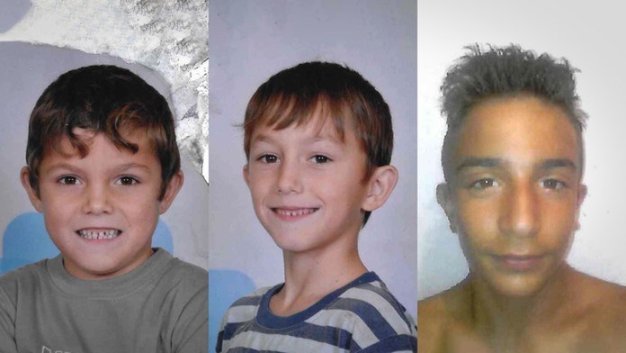 Stratené deti z Fiľakovských Kováčov - bratia Manuel a Kevin Segečovci a Sebastián Kökeny.