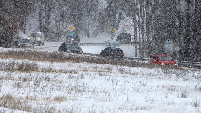 Na snímke je sneženie 