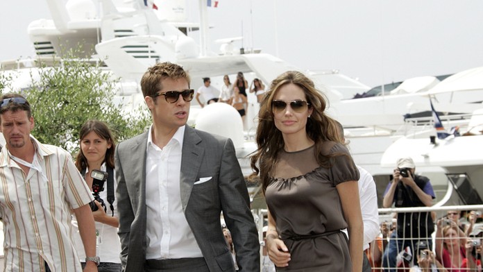 Brad Pitt a Angelina Jolie na archívnej snímke.