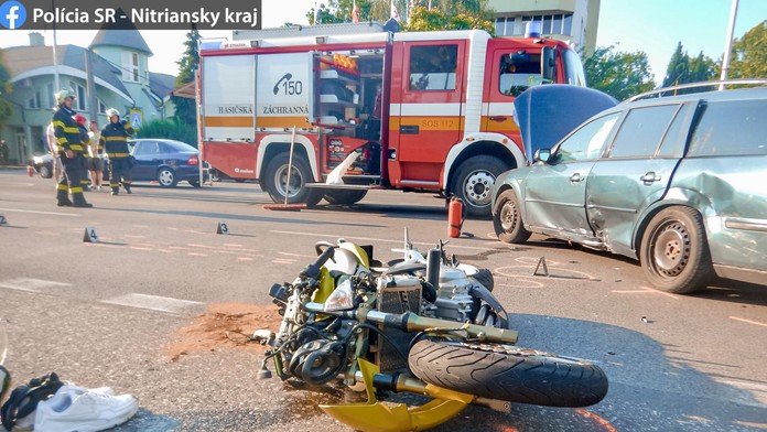 Záber z miesta nehody.