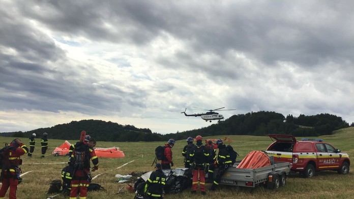 Požiar lesa pri obci Bystrá