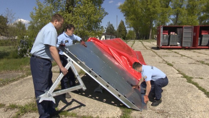 Protipovodňová zábrana.