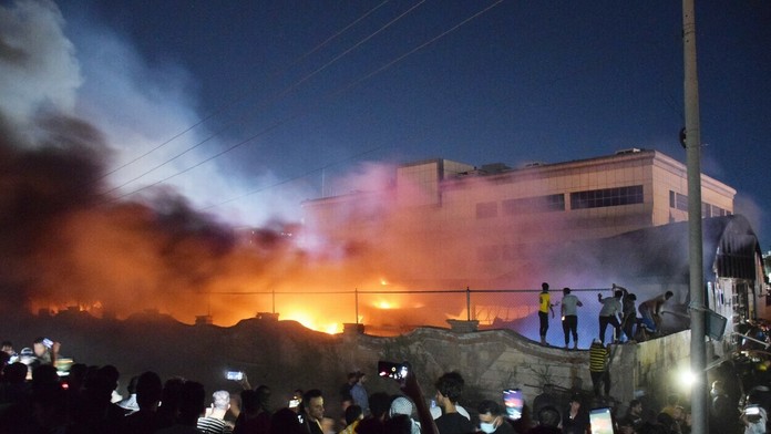 Požiar nemocnice v Iraku