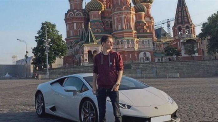 Jevgenij Nikulin na Červenom námestí.