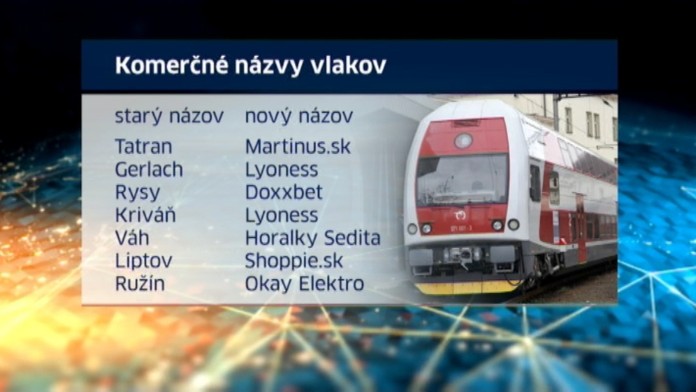 Zmeny názvov vlakov