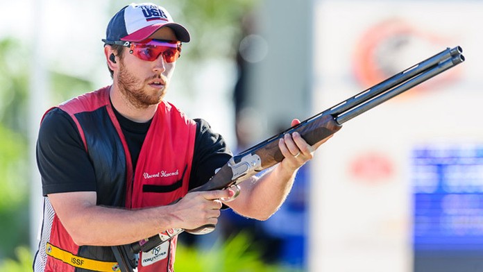 Americký skeeter Vincent Hancock.