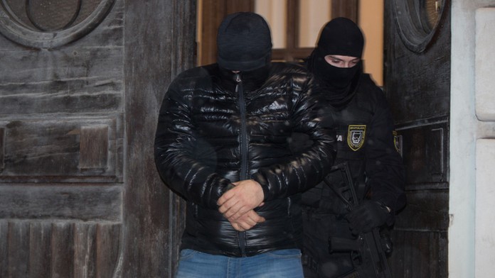 Bývalý olympionik Milan Jagnešák odchádza zo Špecializovaného trestného súdu v Banskej Bystrici. 