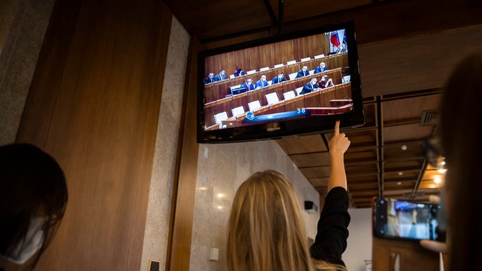 Škody po zemetrasení v chorvátskom meste Sisak.