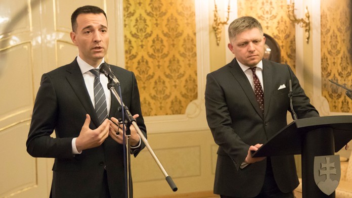 Minister zdravotníctva Tomáš Drucker a premiér Robert Fico.